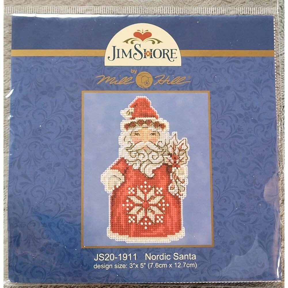 Mill Hill Jim Shore Nordic Santa Beaded Cross Stitch Ornament Kit 2019 JS20-1911